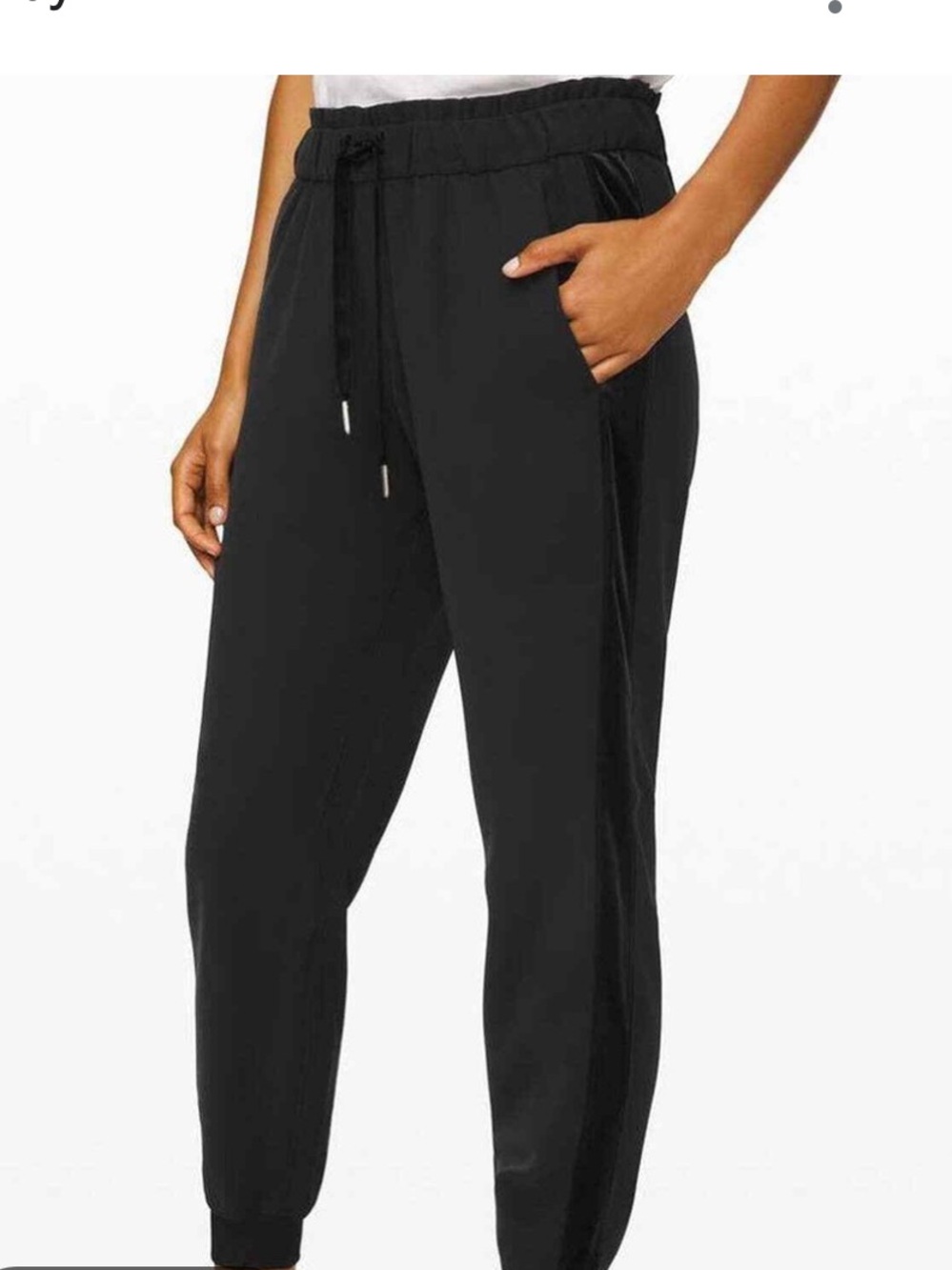 Lululemon On the Fly Black Jogger Pants with Drawstring Waist | size 6